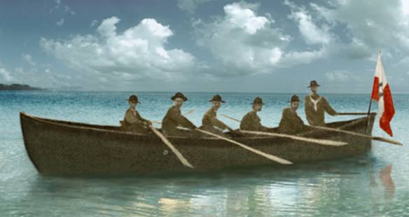 Harcerze zastepu morskiego 1 Władywostockiej Druzyny Harcerzy